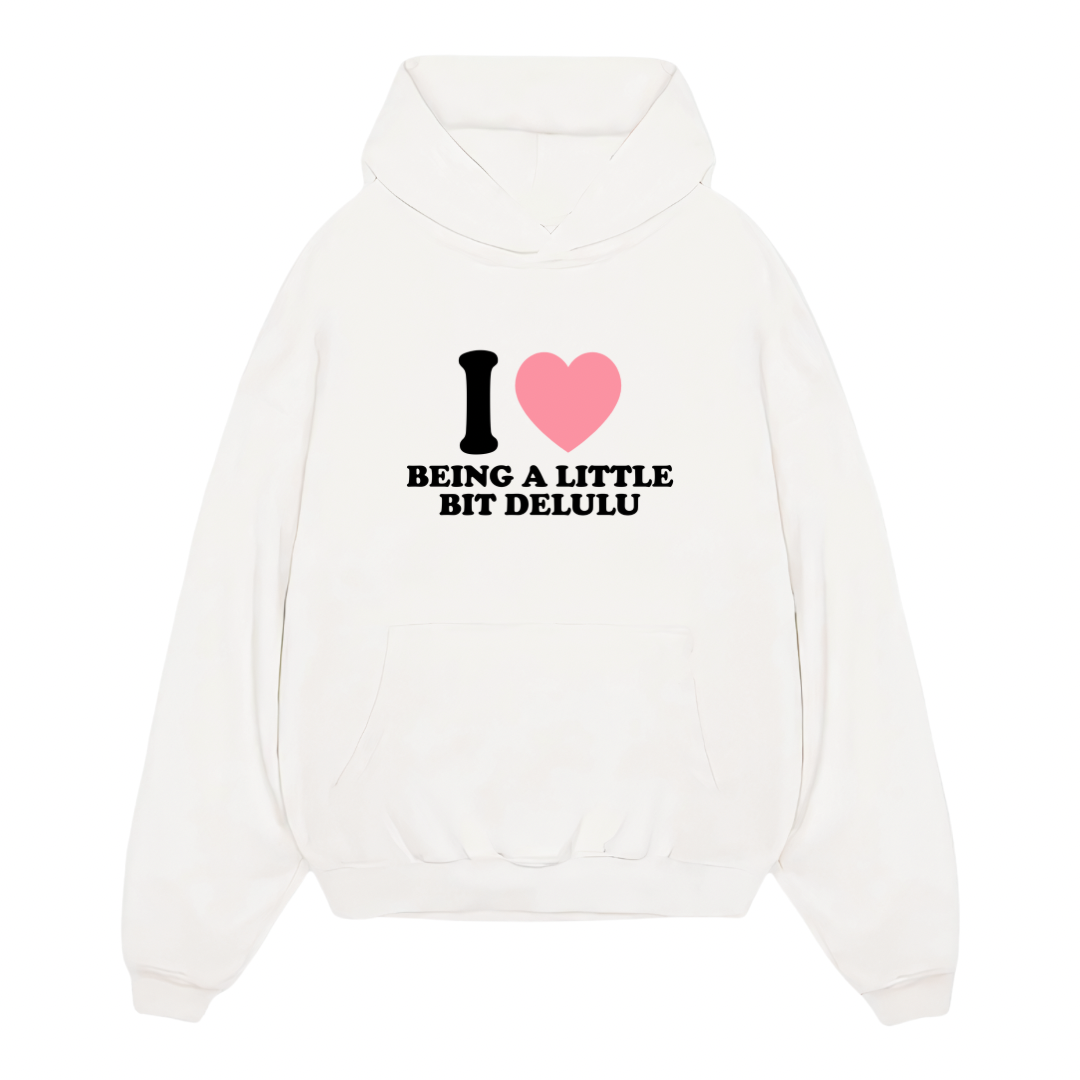 I 💗 being Delulu Oversized Hoodie